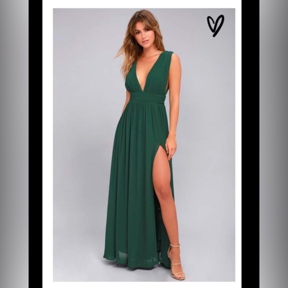 Heavenly Hues Hunter Green Maxi Dress – Size Small - Picture 1 of 5